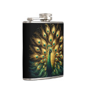 緑の羽毛の謎の孔雀 フラスク (右)