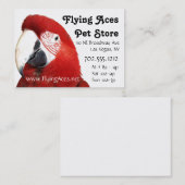 緑の翼のコンゴウインコ 名刺 (正面/裏面)