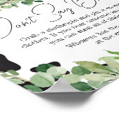 緑の聖い牛の赤ちゃんシャワーは言わないベビー ポスター (角)