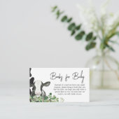 緑の聖い牛の赤ちゃんシャワーベビー エンクロージャーカード (スタンド正面)