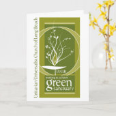緑の聖域の挨拶状 カード (黄色い花)