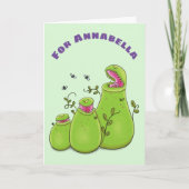 緑の肉食性おもしろいのピッチャー·プランツ·アニメ カード (正面)