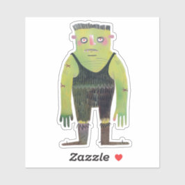 緑の肌をした漫画の怪物 シール