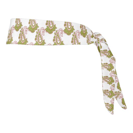 緑の背景が白離れい背景 タイヘッドバンド (回転90)