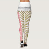 緑の背景が白離れい背景 レギンス (裏面)