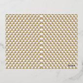 緑の背景が白離れい背景 箔シーズンポストカード (裏面)