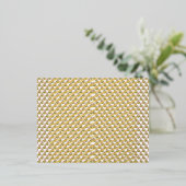 緑の背景が白離れい背景 箔シーズンポストカード (立ち正面)