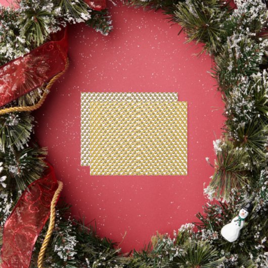 緑の背景が白離れい背景 箔シーズンポストカード (インサイチュ)