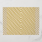 緑の背景が白離れい背景 箔シーズンポストカード (正面)