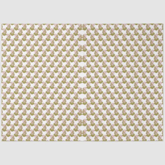 緑の背景が白離れい背景 薄葉紙 (正面)