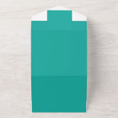 緑の背景でデザインを高める オールインワン招待状 (外側)