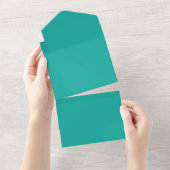 緑の背景でデザインを高める オールインワン招待状 (貼ってはがせる)