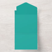 緑の背景でデザインを高める オールインワン招待状 (内側)