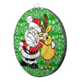 緑の背景にサンタ ダーツボード (正面右)