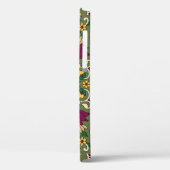 緑の背景にジオメトリムガルペイズリーパターンを表示 Case-Mate iPhoneケース (裏面 / 左)