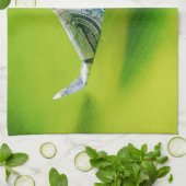 緑の背景にドル紙幣の折り紙ゾウ キッチンタオル (折り畳み)