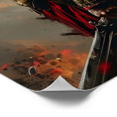 緑の背景に描かれたスパルタン戦士のポスター ポスター (角)