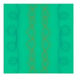 緑の背景に波状の垂直線 ポスター