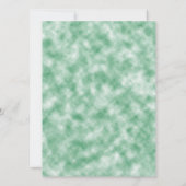 緑の背景に白いラン結婚ス 招待状 (裏面)