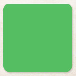緑の背景に白い枠線 スクエアペーパーコースター<br><div class="desc">あらゆるイベントに最適な6枚組オリジナルスクエアペーパーコースター。</div>