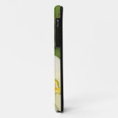 緑の背景に白い蘭 Case-Mate iPhoneケース (裏面/左)