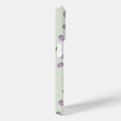 緑の背景に紫のイチゴ模様 Case-Mate iPhoneケース (裏面 / 右)
