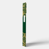 緑の背景に金色の葉レース Case-Mate iPhoneケース (裏面 / 右)