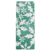 緑の背景に降り注ぐ大きな白い雪 ワインギフトバッグ (裏面)