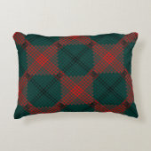 緑の背景に黒と赤のボールまたは穴 アクセントクッション (正面)