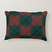 緑の背景に黒と赤のボールまたは穴 アクセントクッション (裏面)