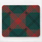 緑の背景に黒と赤のボールまたは穴 マウスパッド (正面)