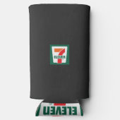 緑の背景に7つのロゴ スリム缶クーラー (裏面)