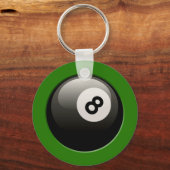 緑の背景に8個のボール キーホルダー (正面)