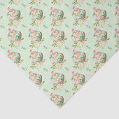 緑の背景のイースターバスケット 薄葉紙 (詳細)