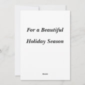 緑の背景のキュートなリス フラット ホリデー カード (裏面)