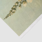 緑の背景のクリーム花模様 薄葉紙 (詳細)