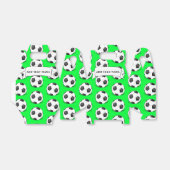 緑の背景のサッカーボール名前をカスタムする フェイバーボックス (折り畳みなし)