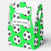 緑の背景のサッカーボール名前をカスタムする フェイバーボックス (オープン)
