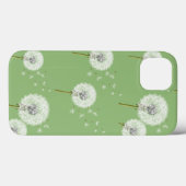 緑の背景のタンポポ模様 Case-Mate iPhoneケース (裏面 (横))