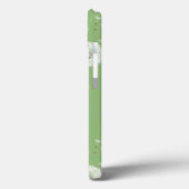 緑の背景のタンポポ模様 Case-Mate iPhoneケース (裏面 / 左)