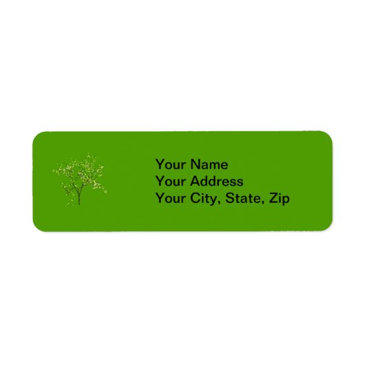 緑の背景のツリー ラベル (正面)