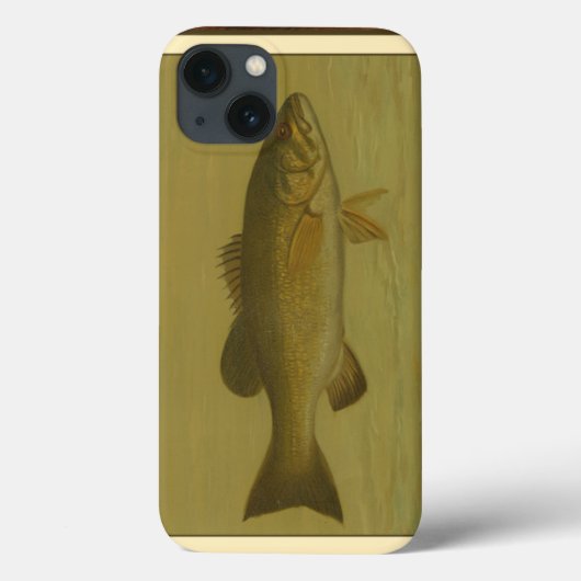 緑の背景のブラックバス Case-Mate iPhoneケース (裏面)
