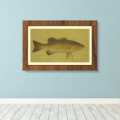 緑の背景のブラックベース キャンバスプリント (インサイチュ (ウッドフロア))