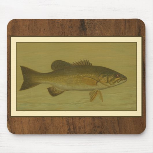 緑の背景のブラックベース マウスパッド (正面)