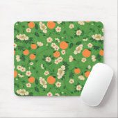 緑の背景のモモ木 マウスパッド (マウス)