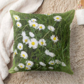 緑の背景の前の明るい大きな花 クッション (ブランケット)