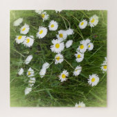 緑の背景の前の明るい大きな花 ジグソーパズル (横)