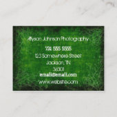 緑の背景の名刺 名刺 (裏面)