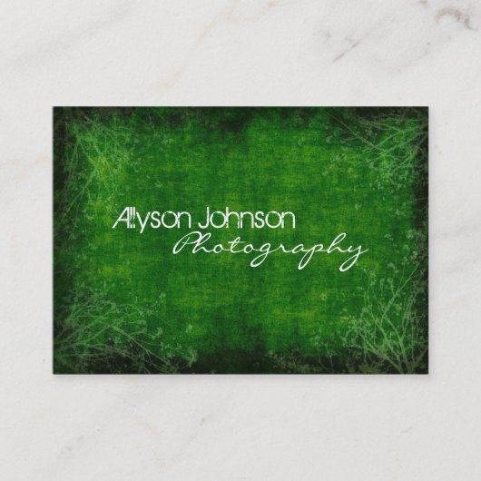 緑の背景の名刺 名刺 (正面)