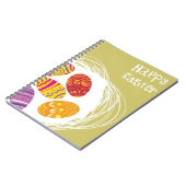 緑の背景の巣のイースターエッグ ノートブック (左側)